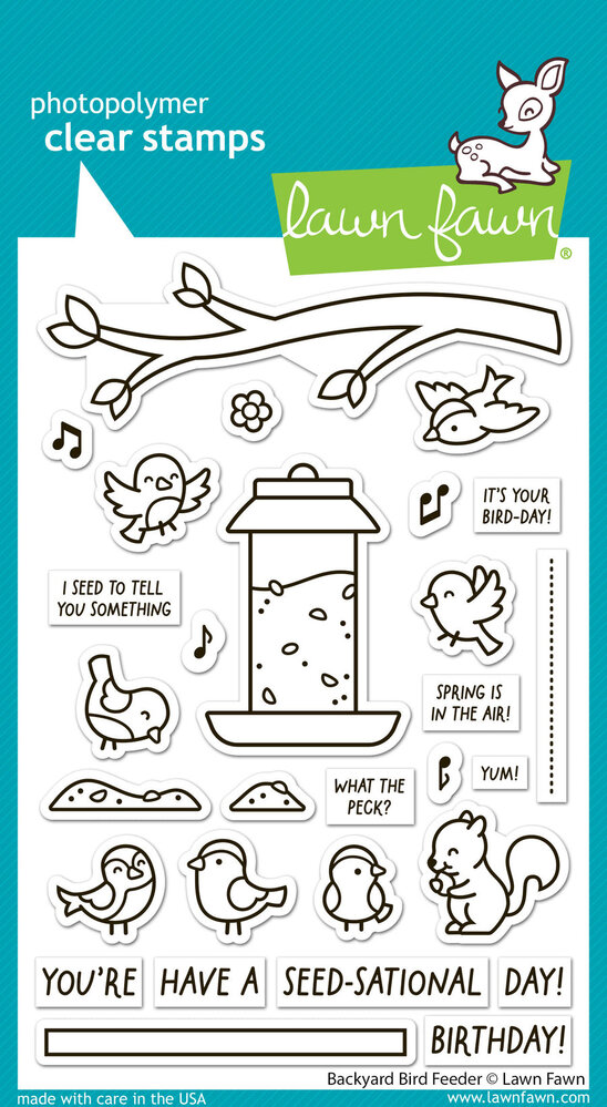 Lawn Fawn Backyard Bird Feeder Clear Stamps (LF3707)