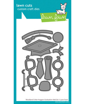 Lawn Fawn Woodland Critter Huggers Graduation Add-On Lawn Cuts Dies (LF3728)