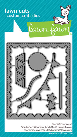 Lawn Fawn Ta-Da! Diorama! Scalloped Window Add-On Lawn Cuts Dies (LF3729)