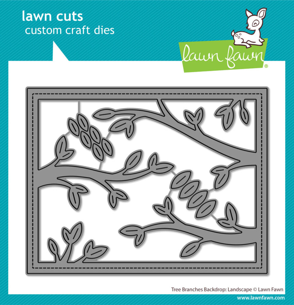 Lawn Fawn Tree Branches Backdrop Landscape Lawn Cuts Dies (LF3733)