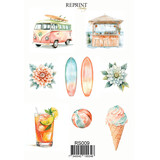 Reprint At the Beach 10x20cm Stickers (RS009)