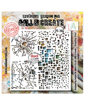 Aall and Create Fractured Ecosphere Stencil 6x6 Inch Breaking Point (AALL-PC-246)