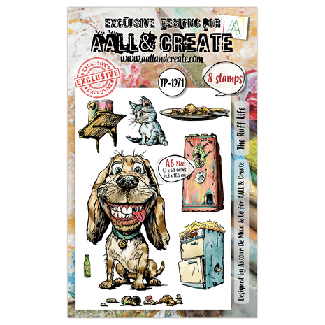 Aall and Create Streetwise Snouts A6 Stamp Set The Ruff Life (AALL-TP-1271)