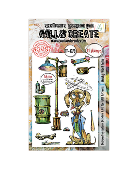 Aall and Create Streetwise Snouts A6 Stamp Set Wacky Woof Tales (AALL-TP-1270)