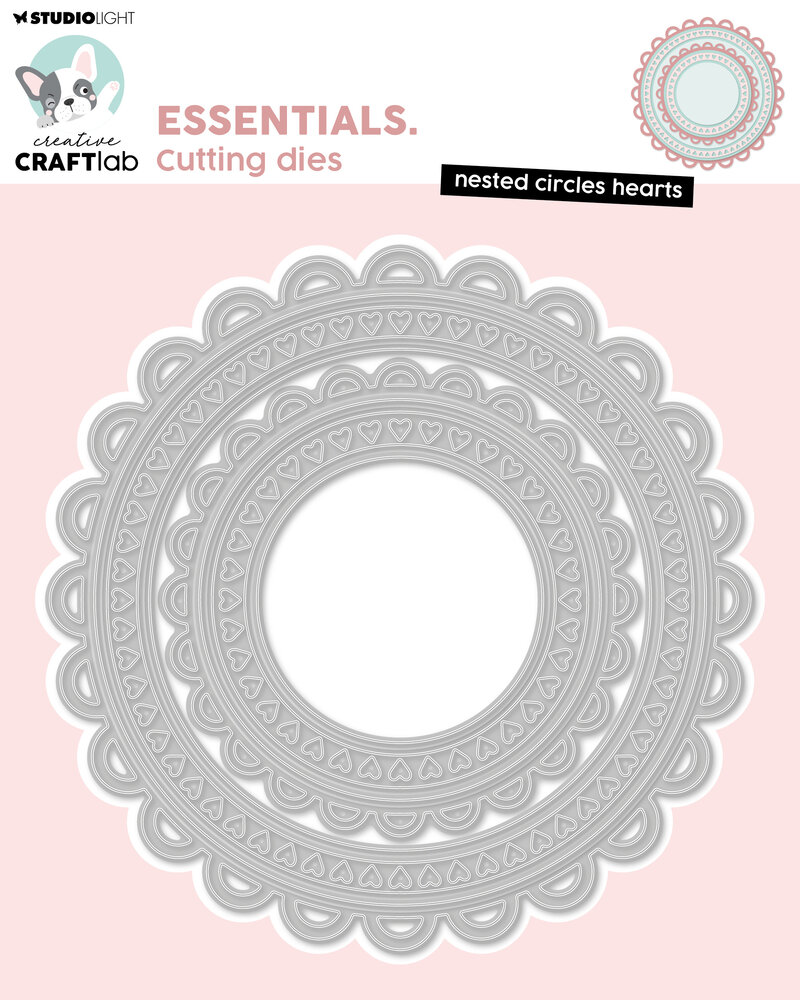 Creative Craftlab Nested Circles Hearts Essentials Cutting Die (CCL-ES-CD1007) (DISCONTINUED) Creative Craftlab Nested Circles Hearts Essentials Cutting Die (CCL-ES-CD1007) (DISCONTINUED)