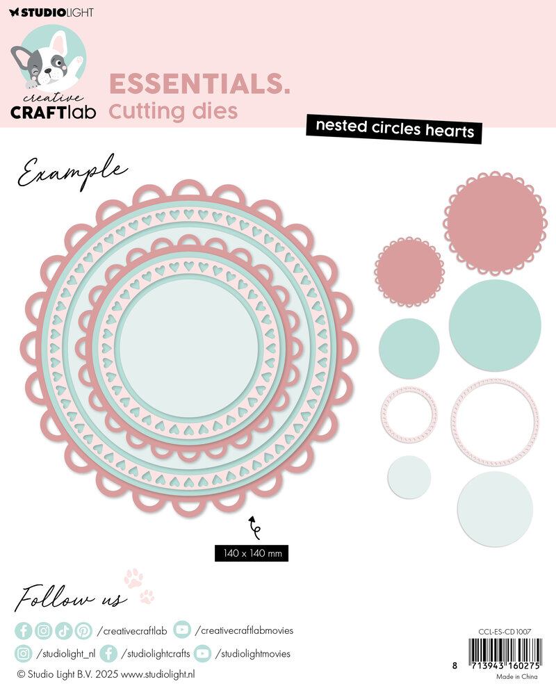 Creative Craftlab Nested Circles Hearts Essentials Cutting Die (CCL-ES-CD1007) (DISCONTINUED) Creative Craftlab Nested Circles Hearts Essentials Cutting Die (CCL-ES-CD1007) (DISCONTINUED)