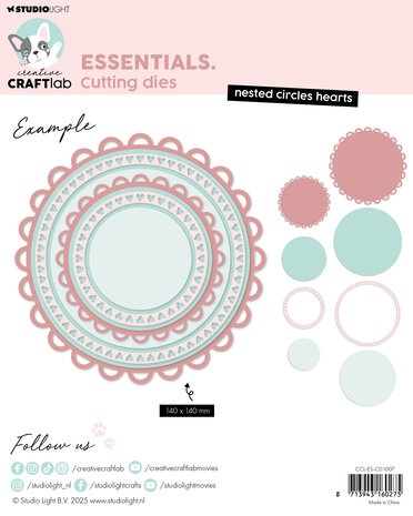 Creative Craftlab Nested Circles Hearts Essentials Cutting Die (CCL-ES-CD1007) (DISCONTINUED) Creative Craftlab Nested Circles Hearts Essentials Cutting Die (CCL-ES-CD1007) (DISCONTINUED)