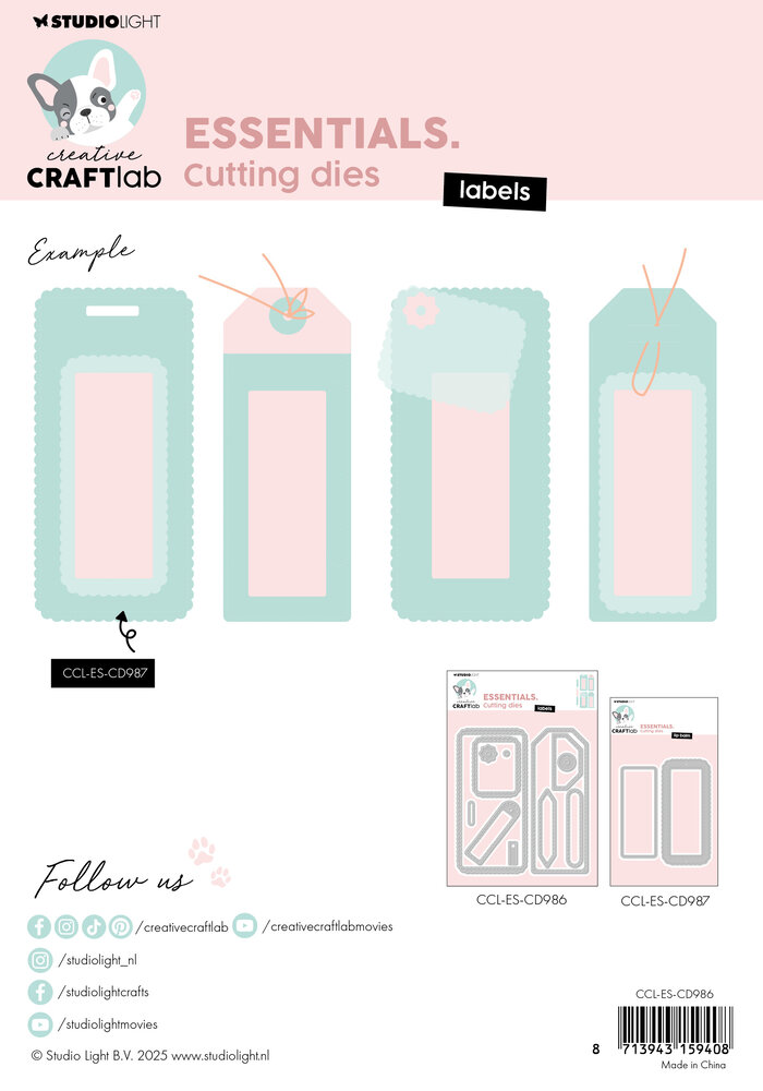 Creative Craftlab Labels Essentials Cutting Die (CCL-ES-CD986) (DISCONTINUED) Creative Craftlab Labels Essentials Cutting Die (CCL-ES-CD986) (DISCONTINUED)