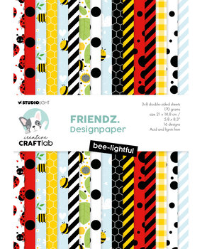 Creative Craftlab Friendz Design Paper Pad Bee-Lightful (CCL-FR-DPP317) (DISCONTINUED)