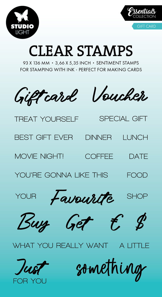 Studio Light Gift Card Essentials Clear Stamp (SL-ES-STAMP821) (DISCONTINUED) Studio Light Gift Card Essentials Clear Stamp (SL-ES-STAMP821) (DISCONTINUED)