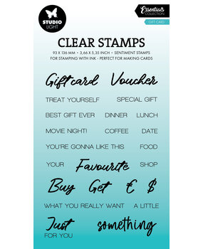 Studio Light Gift Card Essentials Clear Stamp (SL-ES-STAMP821) (DISCONTINUED) Studio Light Gift Card Essentials Clear Stamp (SL-ES-STAMP821) (DISCONTINUED)