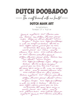 Dutch Doobadoo Woodland Springs Dutch Mask Art A5 Script Letters (470.784.371)