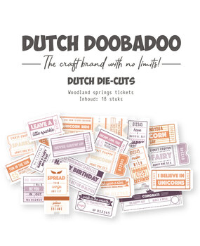 Dutch Doobadoo Woodland Springs Dutch Die-Cuts Tickets (18pcs) (474.007.060)