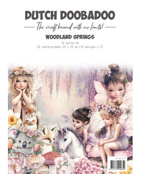 Dutch Doobadoo Woodland Springs Collage Paper Set (10pcs) (473.005.077)