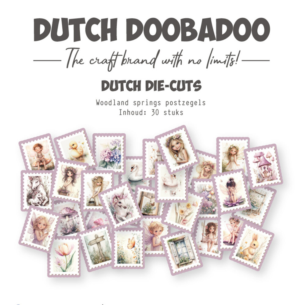 Dutch Doobadoo Woodland Springs Dutch Die-Cuts Spring Poststamps (30pcs) (474.007.062)