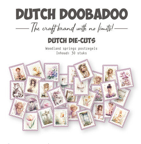 Dutch Doobadoo Woodland Springs Dutch Die-Cuts Spring Poststamps (30pcs) (474.007.062)