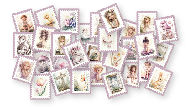 Dutch Doobadoo Woodland Springs Dutch Die-Cuts Spring Poststamps (30pcs) (474.007.062)