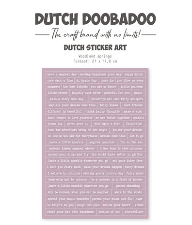 Dutch Doobadoo Woodland Springs Dutch Sticker Art A5 (491.200.037) (OUTLET) Dutch Doobadoo Woodland Springs Dutch Sticker Art A5 (491.200.037) (OUTLET)