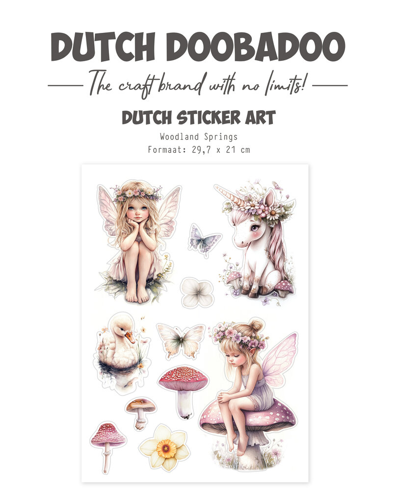 Dutch Doobadoo Woodland Springs Dutch Stickers Art A4 Transparent (491.201.005)