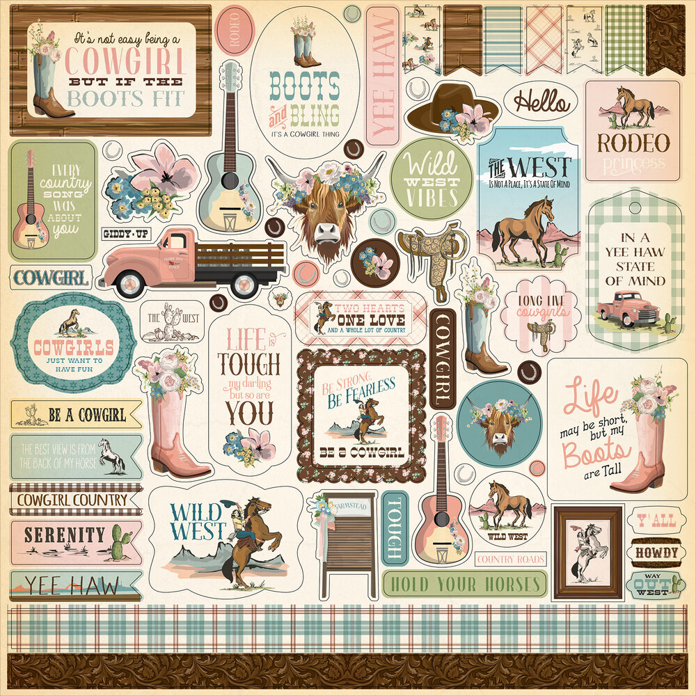 Carta Bella Cowgirl Element Sticker (CBCG436014)