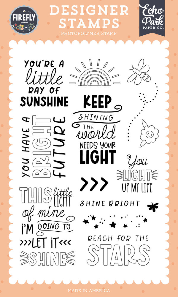Echo Park Firefly Designer Stamps Light Up My Life (FLY434047)