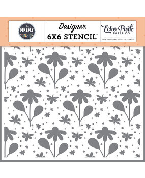 Echo Park Firefly Stencil Fireflies And Flowers (FLY434036)
