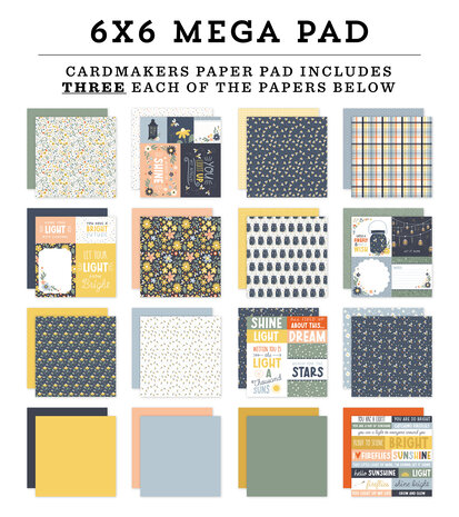 Echo Park Firefly 6x6 Inch Cardmakers Mega Pad (FLY434031) Echo Park Firefly 6x6 Inch Cardmakers Mega Pad (FLY434031)
