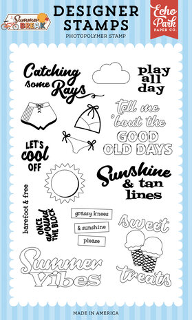 Echo Park Summer Break Designer Stamps Catching Some Rays (SBR426048) Echo Park Summer Break Designer Stamps Catching Some Rays (SBR426048)