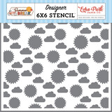 Echo Park Summer Break Stencil Beat The Heat Suns (SBR426034)