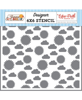 Echo Park Summer Break Stencil Beat The Heat Suns (SBR426034)