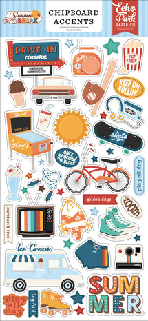 Echo Park Summer Break Chipboard Accents (SBR426021)