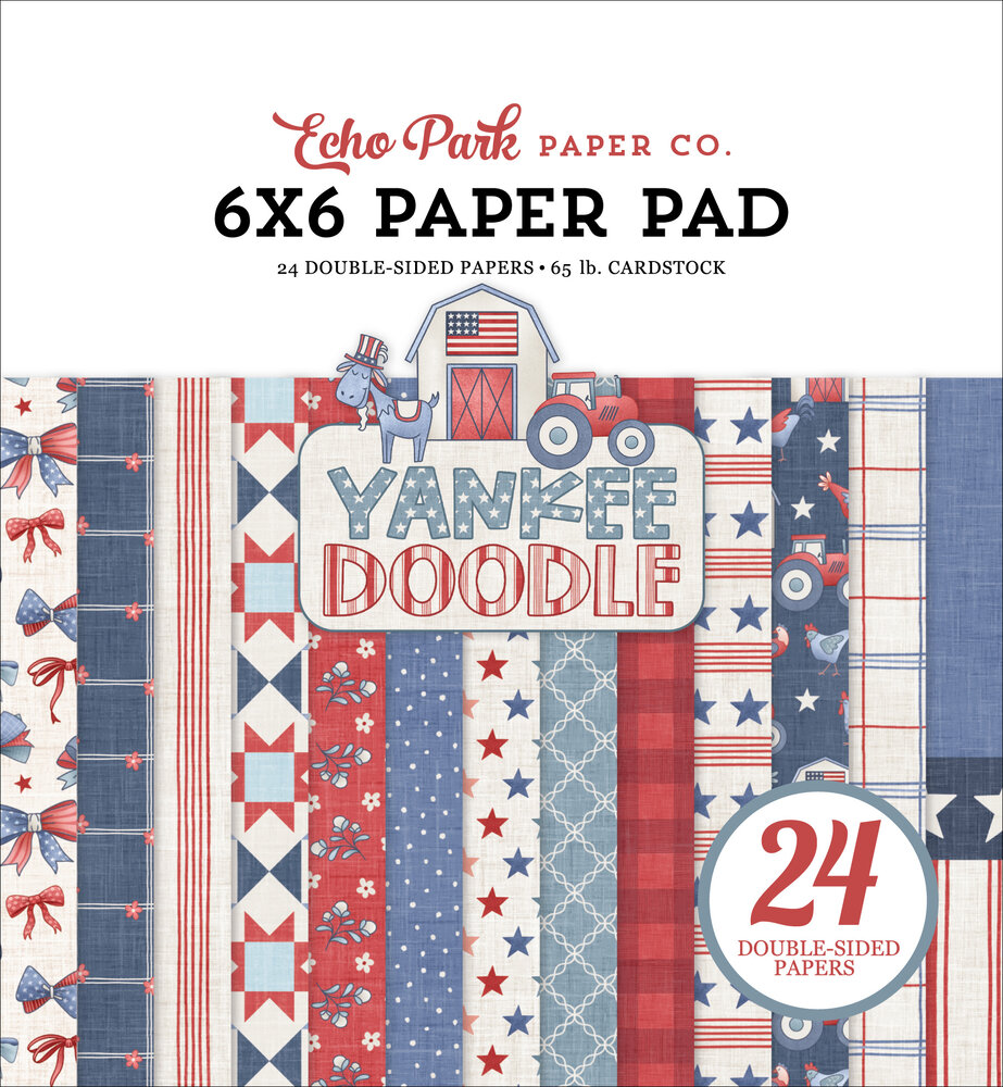 Echo Park Yankee Doodle 6x6 Paper Pad (YD435023) Echo Park Yankee Doodle 6x6 Paper Pad (YD435023)