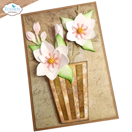 Elizabeth Craft Designs Spring Blossom Die 3D Modern Vases (2248) Elizabeth Craft Designs Spring Blossom Die 3D Modern Vases (2248)