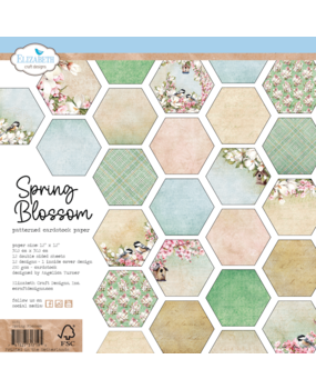 Elizabeth Craft Designs Spring Blossom 12x12 Inch Patterned Cardstock Paper Spring Blossom (C031)