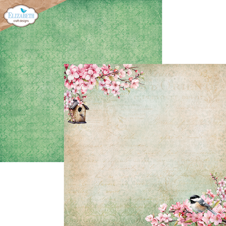 Elizabeth Craft Designs Spring Blossom 12x12 Inch Patterned Cardstock Paper Spring Blossom (C031)