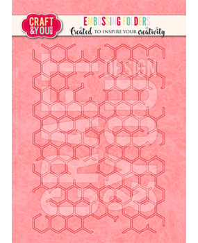 Craft & You Design Honeycomb Background A6 Embossing Folder (CFE-001)