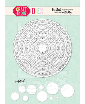 Craft & You Design Circles Base Decorative Stiches Dies (CW348)