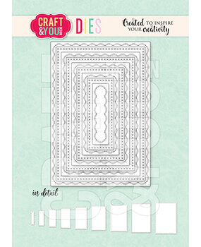 Craft & You Design Rectangles Base Decorative Stiches Dies (CW349)