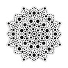 Aladine Dot Painting MDF Board & Stencil 10cm Sun (85497) Aladine Dot Painting MDF Board & Stencil 10cm Sun (85497)