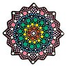 Aladine Dot Painting MDF Board & Stencil 10cm Sun (85497) Aladine Dot Painting MDF Board & Stencil 10cm Sun (85497)