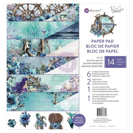 Prima Marketing A Mermaid's Tale 12x12 Inch Paper Pad (676896)