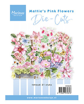 Marianne Design Die-cuts Mattie's Pink Flowers (VK9626)