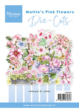 Marianne Design Die-cuts Mattie's Pink Flowers (VK9626) Marianne Design Die-cuts Mattie's Pink Flowers (VK9626)