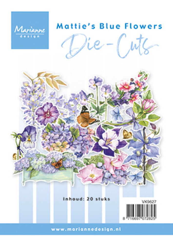 Marianne Design Die-cuts Mattie's Blue Flowers (VK9627) Marianne Design Die-cuts Mattie's Blue Flowers (VK9627)