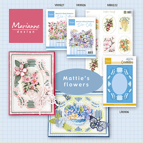 Marianne Design Die-cuts Mattie's Blue Flowers (VK9627) Marianne Design Die-cuts Mattie's Blue Flowers (VK9627)