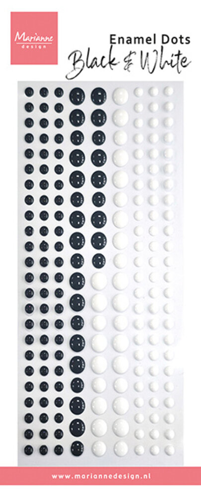 Marianne Design Decorations Enamel Dots Black & White (PL4537) Marianne Design Decorations Enamel Dots Black & White (PL4537)