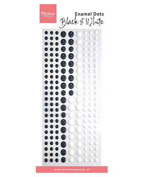 Marianne Design Decorations Enamel Dots Black & White (PL4537)