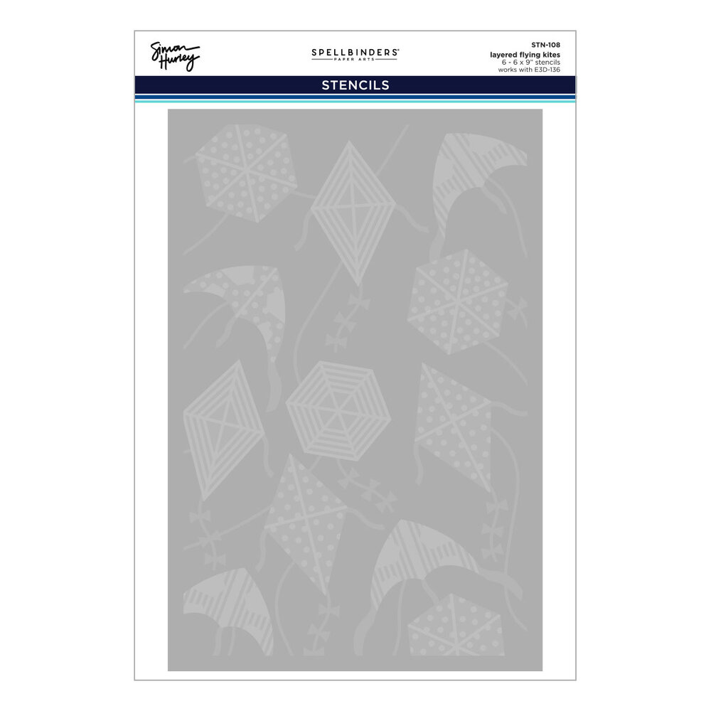 Spellbinders Flying Kites 3D Embossing Folder & Stencil Bundle (BD-0958) Spellbinders Flying Kites 3D Embossing Folder & Stencil Bundle (BD-0958)