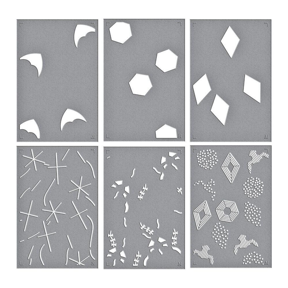 Spellbinders Layered Flying Kites Stencil (STN-108)