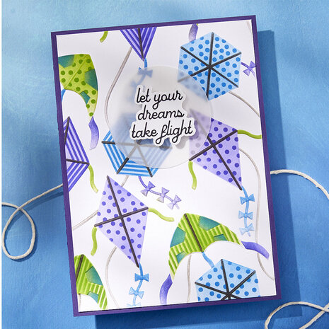 Spellbinders Layered Flying Kites Stencil (STN-108)